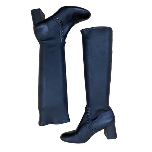 Coach Britney Leather Tall Black Boots Women’s 6B