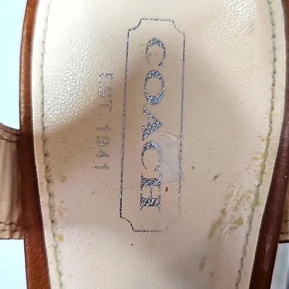 Coach Ginger Vegan Leather Womens Sandals Size 8