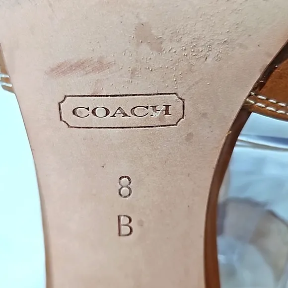 Coach Ginger Vegan Leather Womens Sandals Size 8