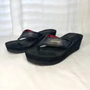 Coach Jolene Size 6 Platform Flip Flops