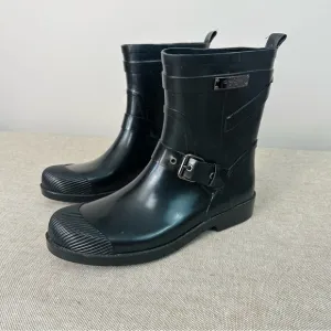 COACH Lester Rubber Rain Boots Black Women’s Size 8B