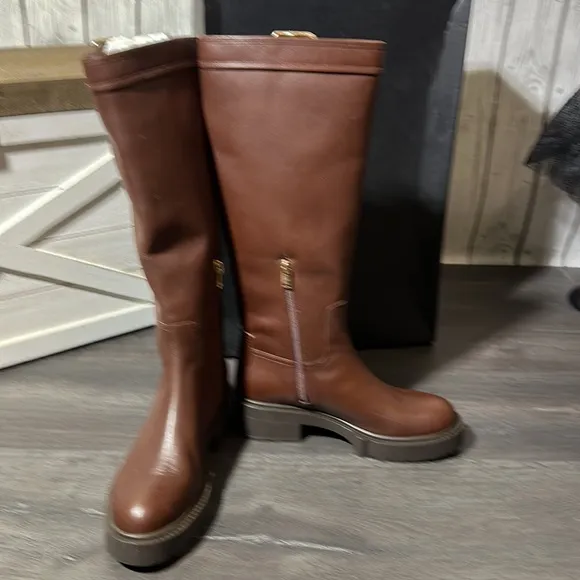 Coach Lili Leather Tall Boots