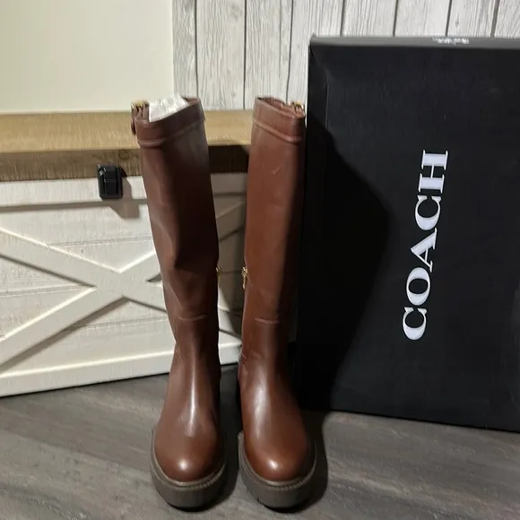 Coach Lili Leather Tall Boots