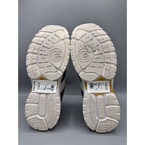 COACH Men's C301 Suede And Leather Sneakers, Green/Buttercup, Size 9 D