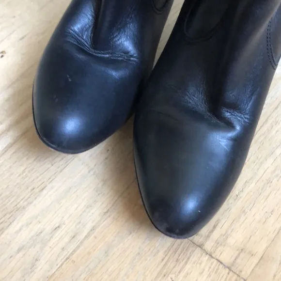 Coach Millie Tall Black Leather Boots size 8.5 made in Italy Y2k