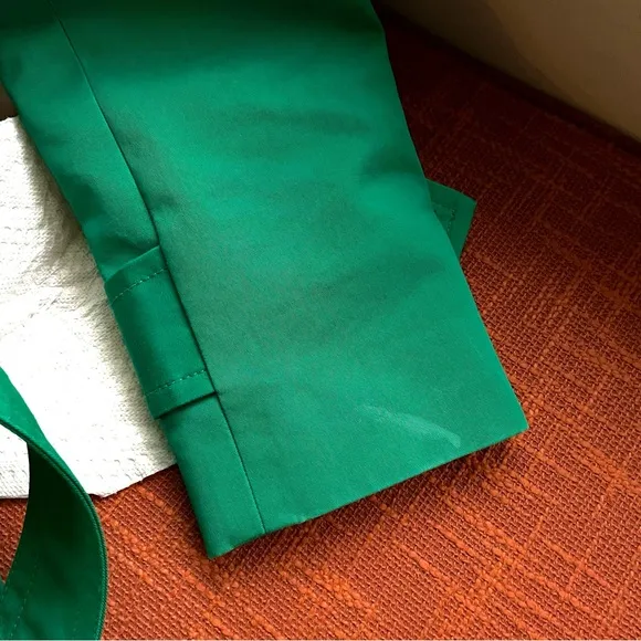 Coach Short Double Breasted Trench Coat In Jade Green Size M EUC