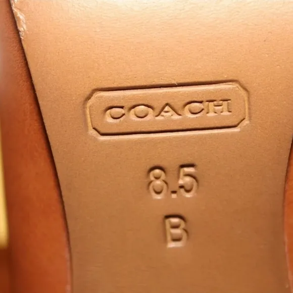 Coach Therese Brown Leather Heeled Zip Tall  Boots 8.5 * LIKE NEW.