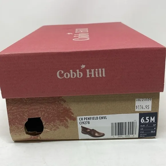 Cobb Hill Penfield Envelope Brown Leather Slip On Shoes CI9278