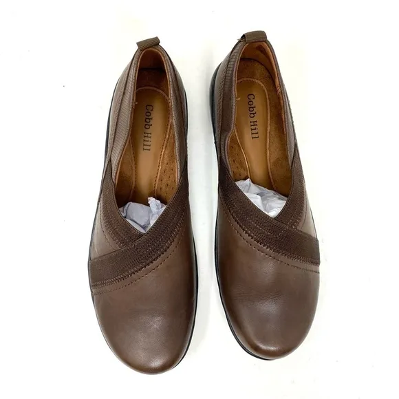 Cobb Hill Penfield Envelope Brown Leather Slip On Shoes CI9278