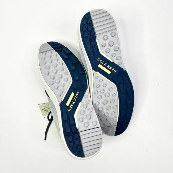 Cole Haan Golf Shoes Men 11 Blue Suede Canvas GrandPro Crew Water Resistant NEW