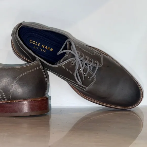 Cole Haan Grand.0S #C25106 Leather Nubuck Lace Up Shoes Size 11M Gray
