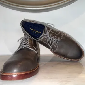 Cole Haan Grand.0S #C25106 Leather Nubuck Lace Up Shoes Size 11M Gray
