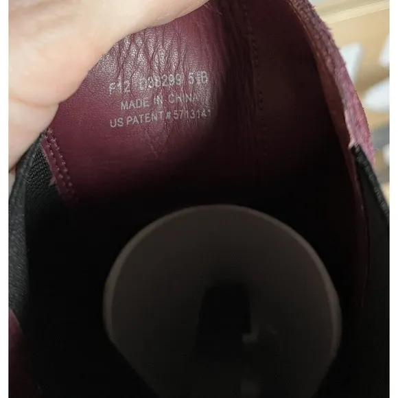 COLE HAAN Jodhpur Burgundy Suede Leather  Pull On Tall Riding Boots 5.5 B