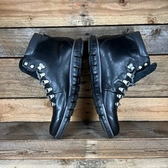 Cole Haan Men's Zerogrand Hiker Boot Water-Resistant - Black Leather - 10.5