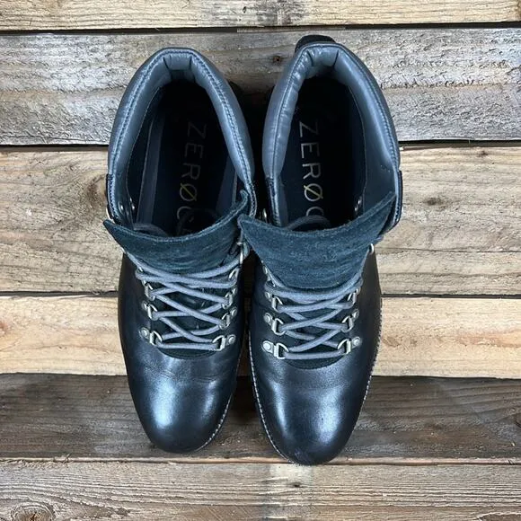 Cole Haan Men's Zerogrand Hiker Boot Water-Resistant - Black Leather - 10.5
