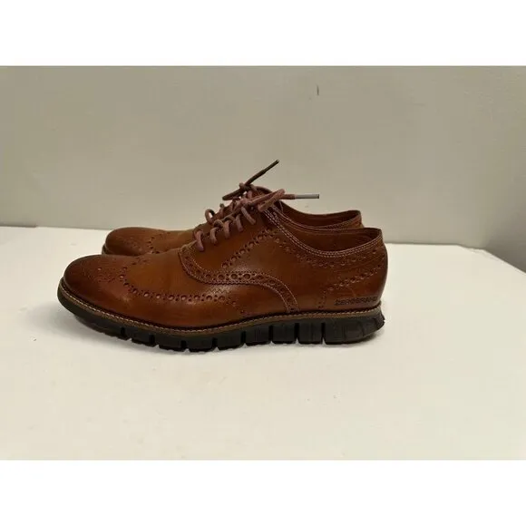 Cole Haan Men's ZEROGRAND Wingtip Oxford Brown C29411 Size 8.5