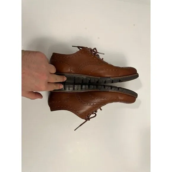 Cole Haan Men's ZEROGRAND Wingtip Oxford Brown C29411 Size 8.5