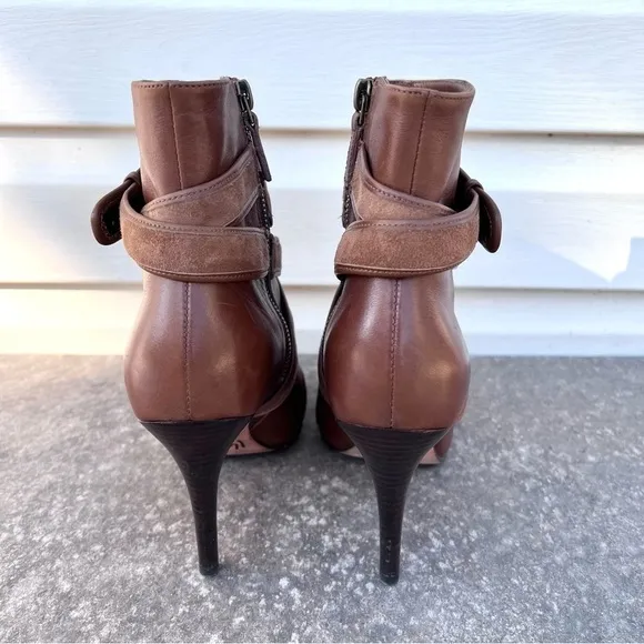 Cole Haan Nike Air Talia Strappy Leather Belt Ankle Boots