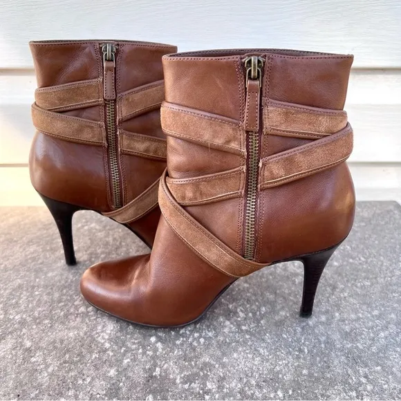 Cole Haan Nike Air Talia Strappy Leather Belt Ankle Boots