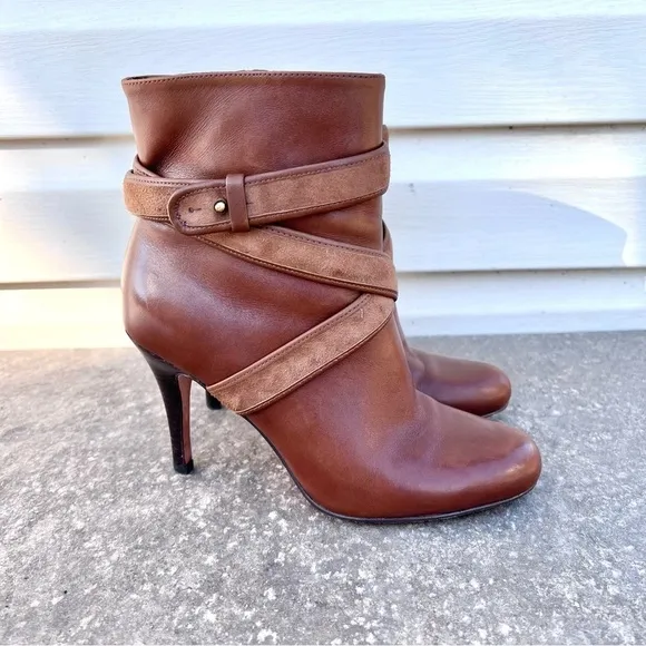 Cole Haan Nike Air Talia Strappy Leather Belt Ankle Boots