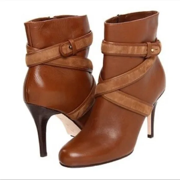 Cole Haan Nike Air Talia Strappy Leather Belt Ankle Boots