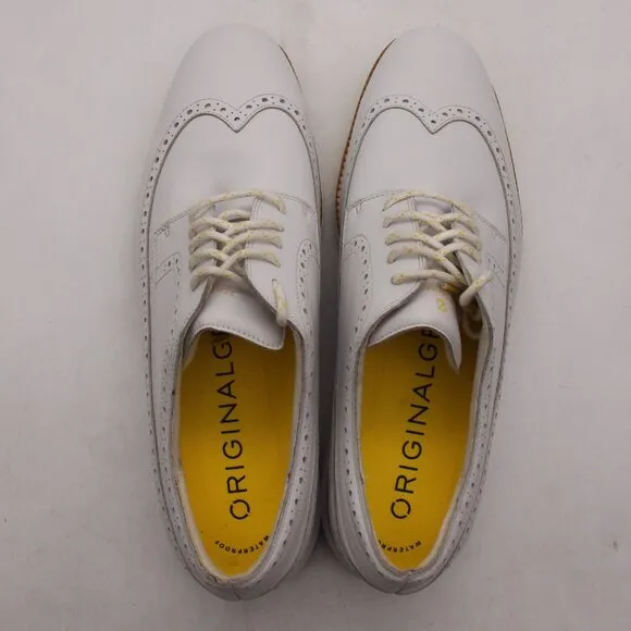 Cole Haan Original Grand 360 Men's Size 13 M Waterproof White Leather Golf Shoes