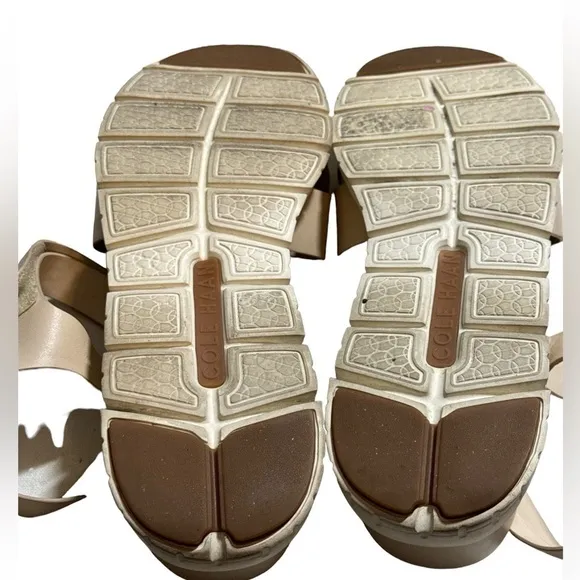 Cole Haan Zero Grand comfort criss cross sand leather sandals Sz 10 1/2