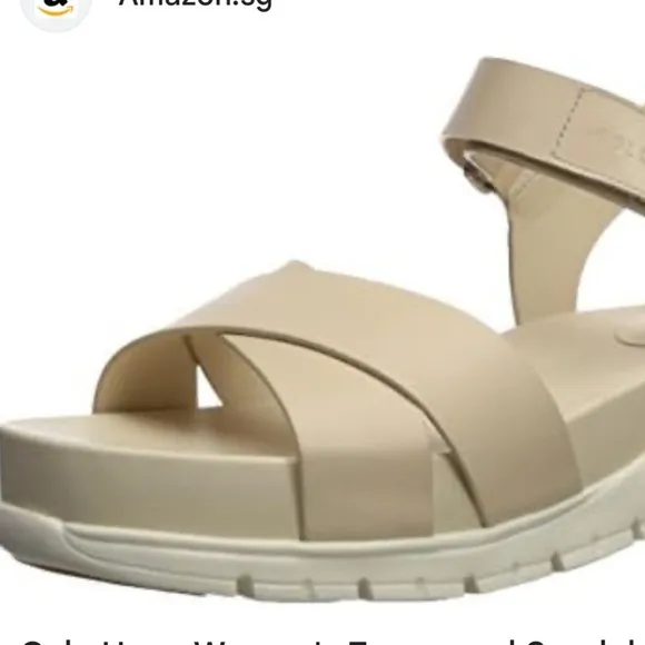 Cole Haan Zero Grand comfort criss cross sand leather sandals Sz 10 1/2