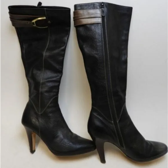 Cole Haan Air SIERRA Black &amp; Brown Leather Boots