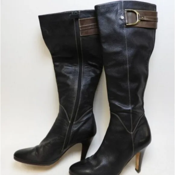 Cole Haan Air SIERRA Black &amp; Brown Leather Boots