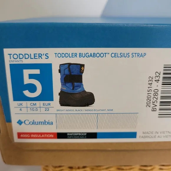 Columbia Toddler's Bugaboot Celsius Strap Snow Waterproof Thermal Boots Size 5