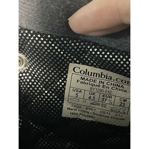 Columbia Youth Boys Size‎ 5 Bugaboot Plus Winter Boots Black Thermal Comfort