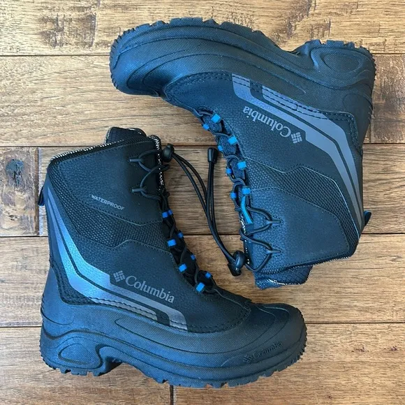 Columbia Youth Bugaboot Plus IV Omni-Heat Snow Boots Black Size 7 New In Box