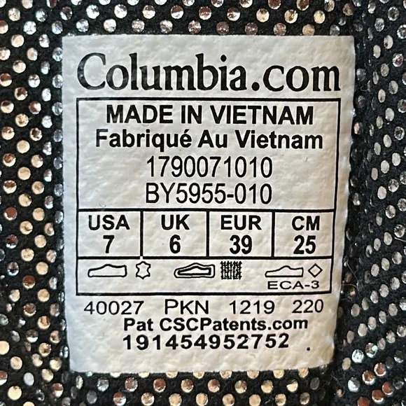 Columbia Youth Bugaboot Plus IV Omni-Heat Snow Boots Black Size 7 New In Box