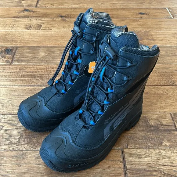 Columbia Youth Bugaboot Plus IV Omni-Heat Snow Boots Black Size 7 New In Box