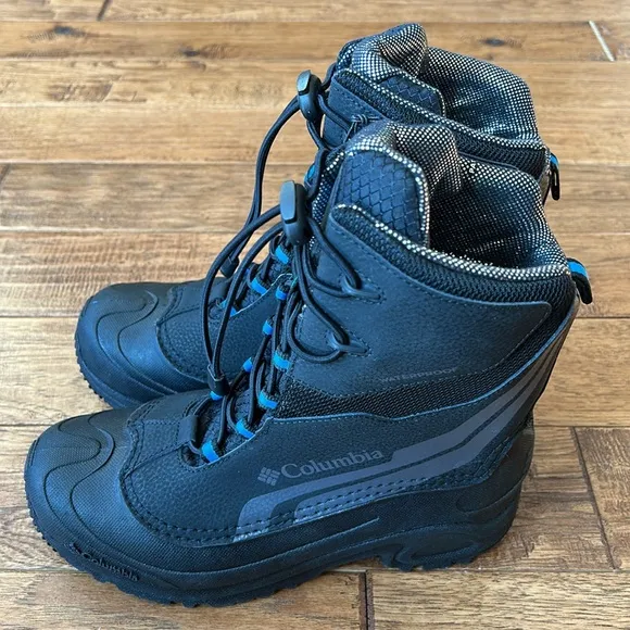 Columbia Youth Bugaboot Plus IV Omni-Heat Snow Boots Black Size 7 New In Box