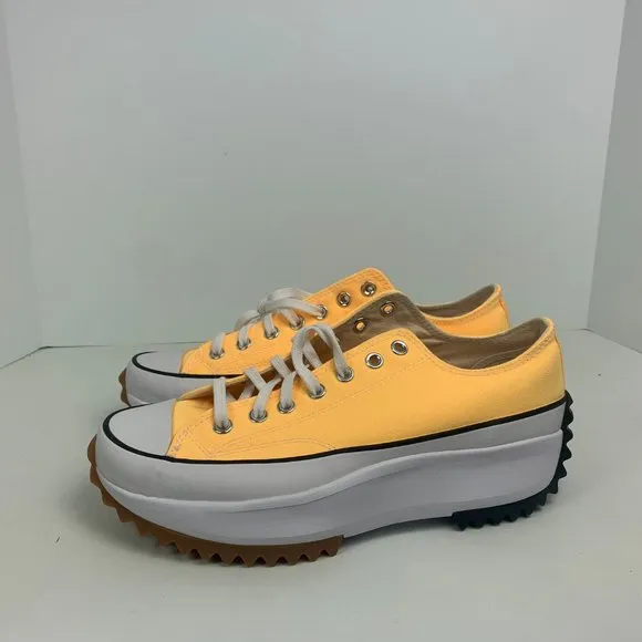 Converse Run Star Hike Low Top Platform Yellow White Mens Shoes 170778C Size