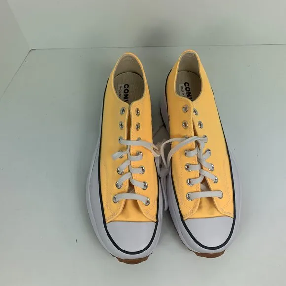 Converse Run Star Hike Low Top Platform Yellow White Mens Shoes 170778C Size