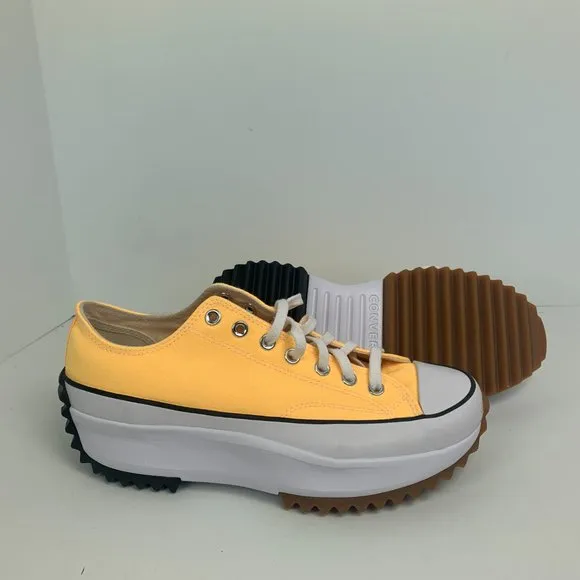 Converse Run Star Hike Low Top Platform Yellow White Mens Shoes 170778C Size