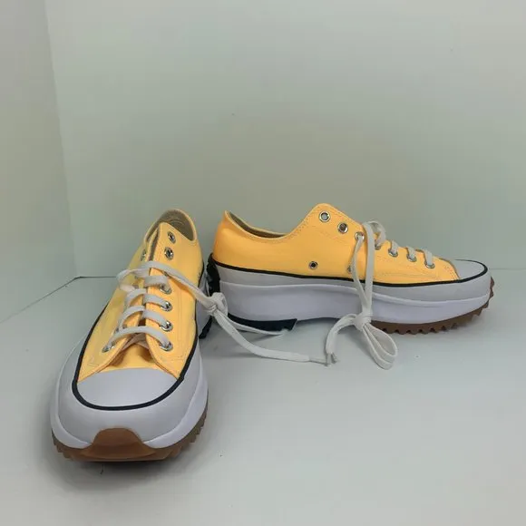 Converse Run Star Hike Low Top Platform Yellow White Mens Shoes 170778C Size