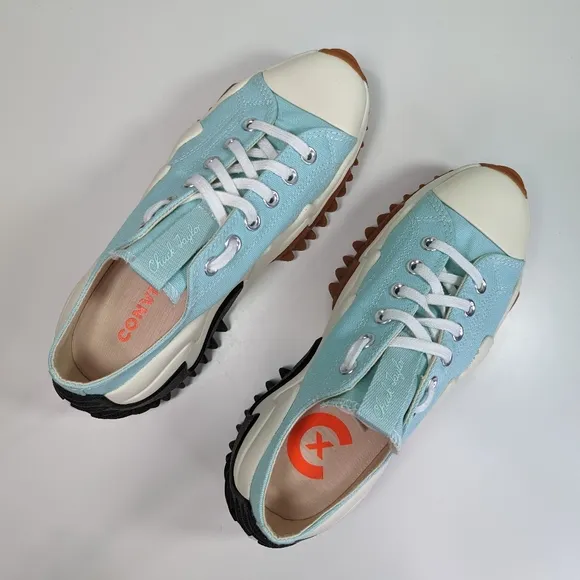 Converse Run Star Motion Low Water Droplets Green Blue Platform shoes Women's 12