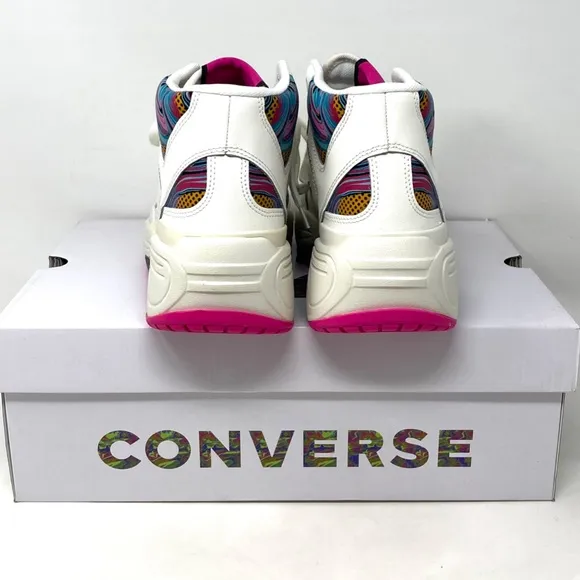 Converse Weapon CX Shoes Mid Top Pink White Leather Women Size Sneakers A00437C