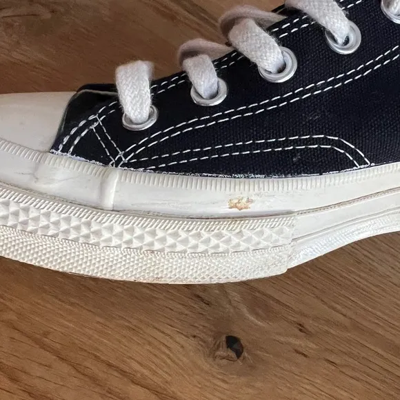 CONVERSE X PLAY COMMES DES GARÇONS CHUCK 70 HIGH TOPS, SIZE 8.5 M/10.5 W.