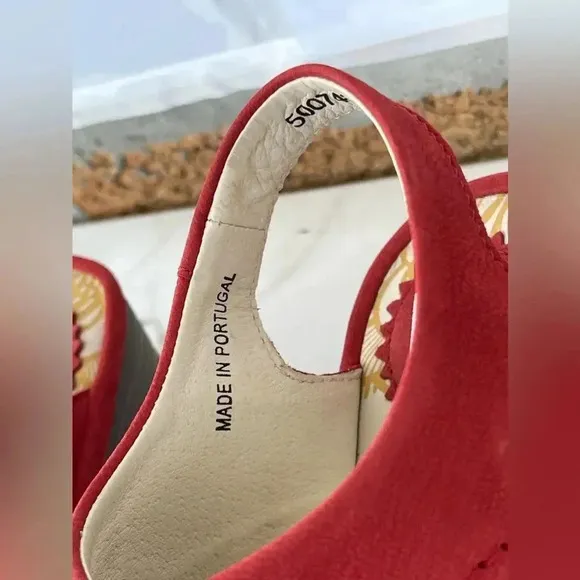 COPY - Fly London Ylfa Scarlet Red Leather Lace sandals size 8