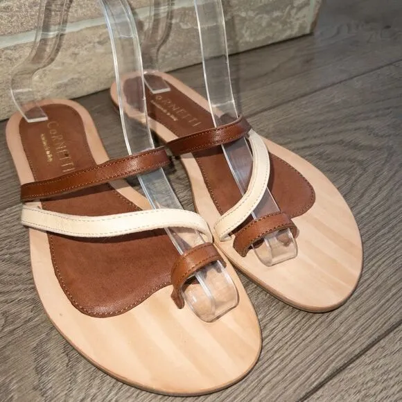 CoRNETTI Real Leather Two Tone Sandals Size 40/10