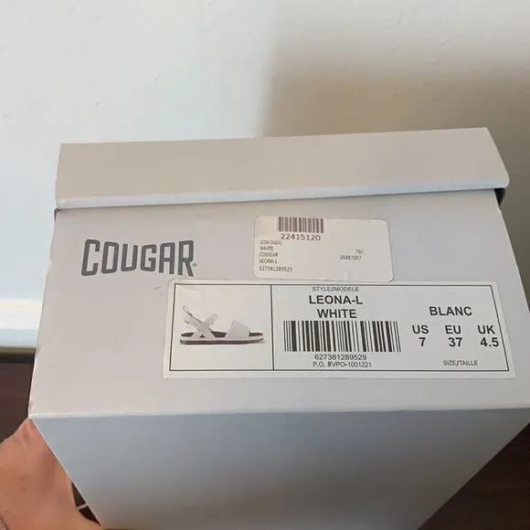 Cougar premium leather upper and lining water repellent contoured footbed sandal