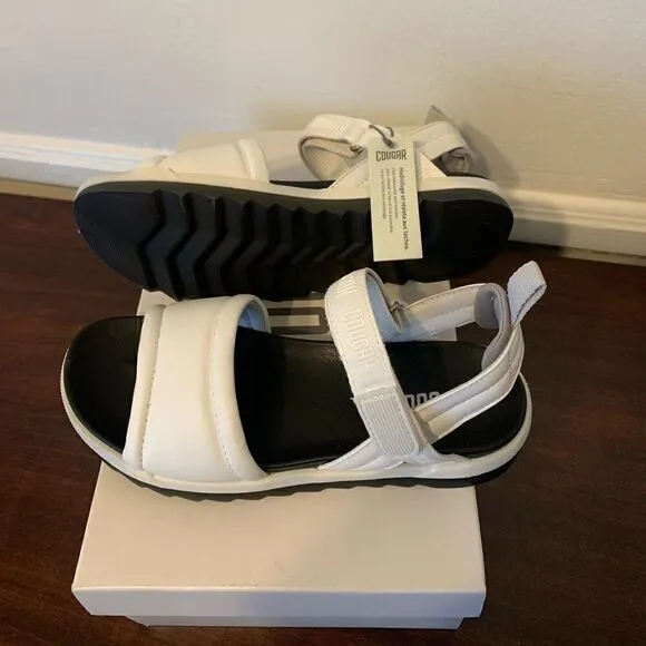 Cougar premium leather upper and lining water repellent contoured footbed sandal