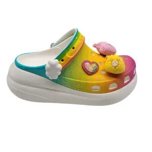 Crocs Care Bears Crush Clog Light-Up Rainbow Womens Shoes Size 6