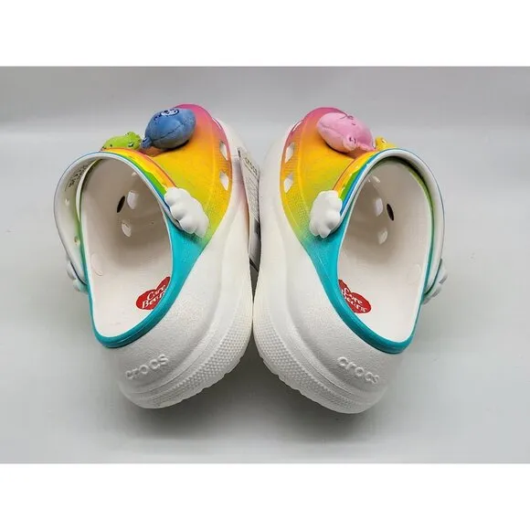 Crocs Care Bears Crush Clog Light-Up Rainbow Womens Shoes Size 6