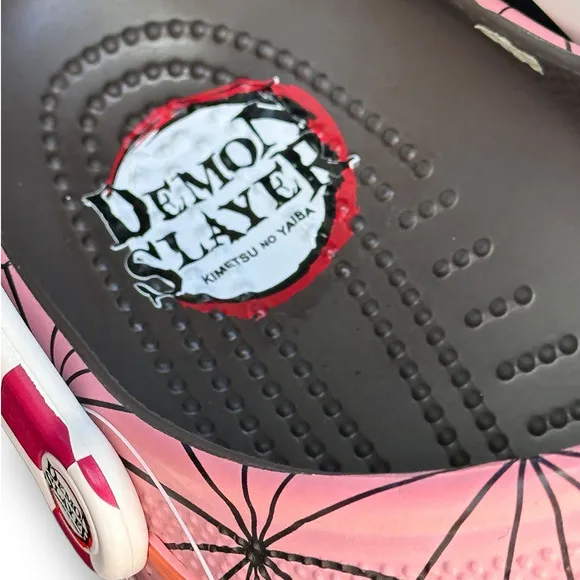 Crocs Classic Clog Demon Slayer Nezuko Pink Sandals Shoes Men’s Size 13 Jibbitz